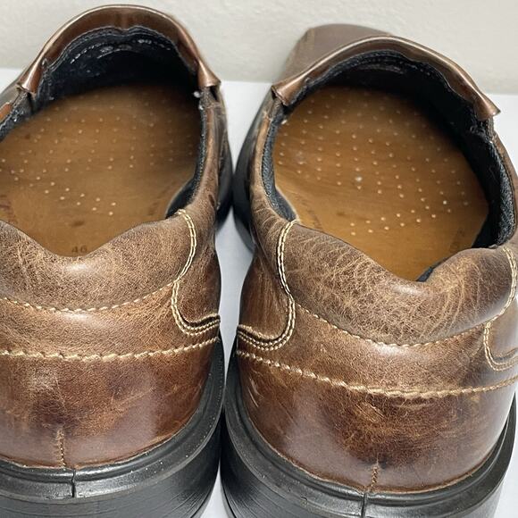 ECCO Men\'s Helsinki Bike Toe Slip-On Brown Leather Loafers Shoes Sz 12 EU 46 main image 6